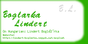 boglarka lindert business card